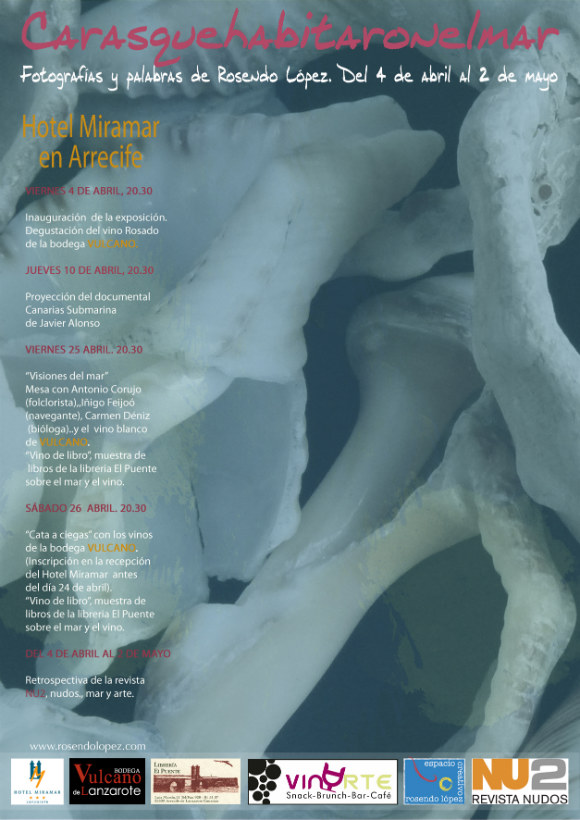 'Carasdelmarquehabitaron', exposición de fotografías y palabras del artista Rosendo López, ve la luz en la sala Vinarte del Hotel Miramar de Arrecife. // CanariasCreativa.com