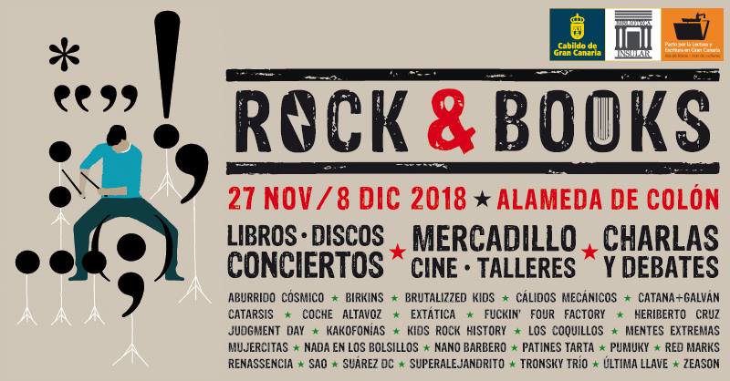 Llega «Rock and books» del 27 de noviembre al 8 de diciembre en Las Palmas de Gran Canaria // CanariasCreativa.com