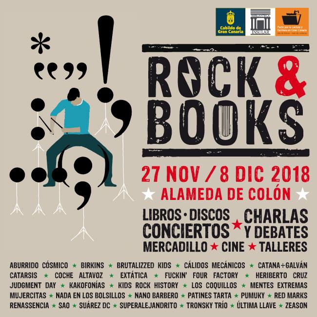 Llega «Rock and books» del 27 de noviembre al 8 de diciembre en Las Palmas de Gran Canaria // CanariasCreativa.com