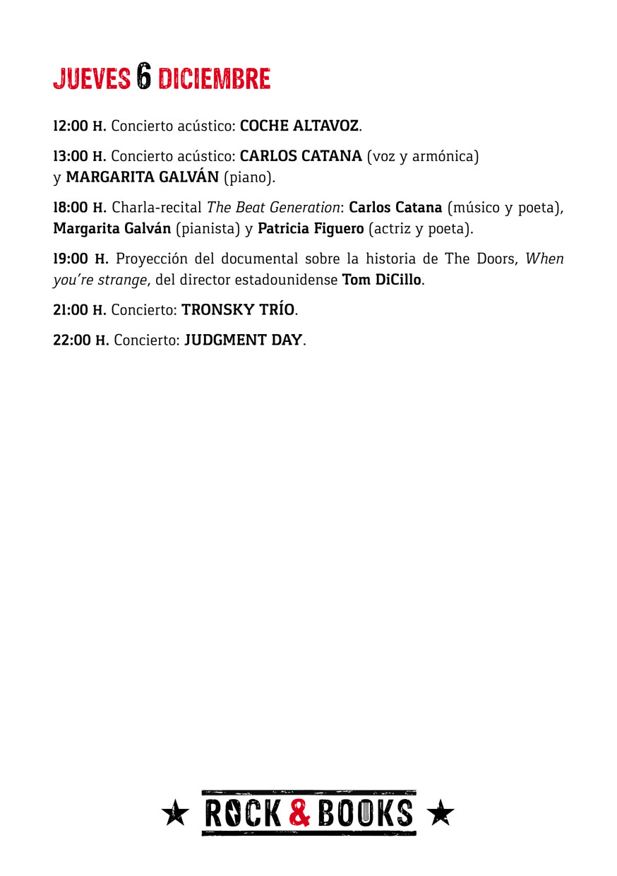 Llega «Rock and books» del 27 de noviembre al 8 de diciembre en Las Palmas de Gran Canaria // CanariasCreativa.com