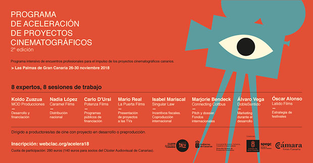 Abierta la inscripción para la 2ª edición del «Programa de aceleración de proyectos cinematográficos» del Clúster Audiovisual de Canarias // CanariasCreativa.com