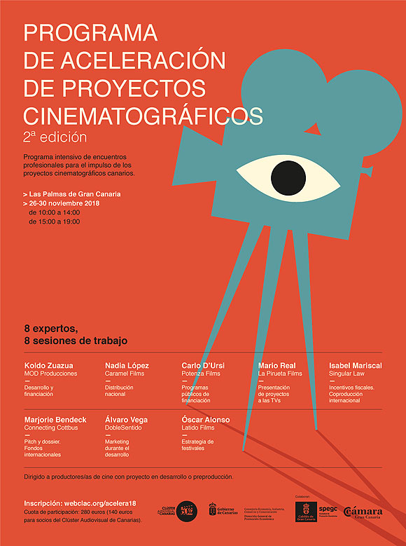 Abierta la inscripción para la 2ª edición del «Programa de aceleración de proyectos cinematográficos» del Clúster Audiovisual de Canarias // CanariasCreativa.com