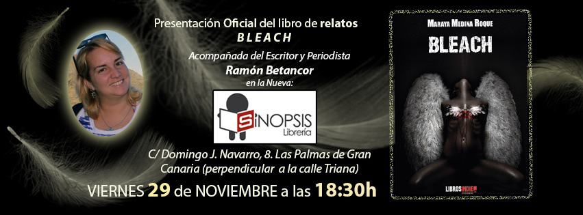Maraya Medina presenta su libro de relatos «Bleach» este viernes en la Librería Sinopsis // CanariasCreativa.com