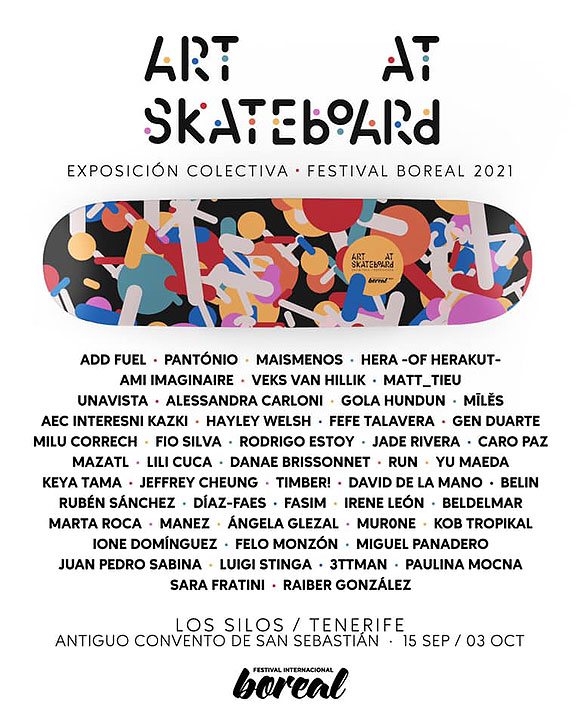 El Festival Boreal exhibe las obras del sudafricano Keya Tama y la exposición colectiva «Art at Skateboard» //  CanariasCreativa.com