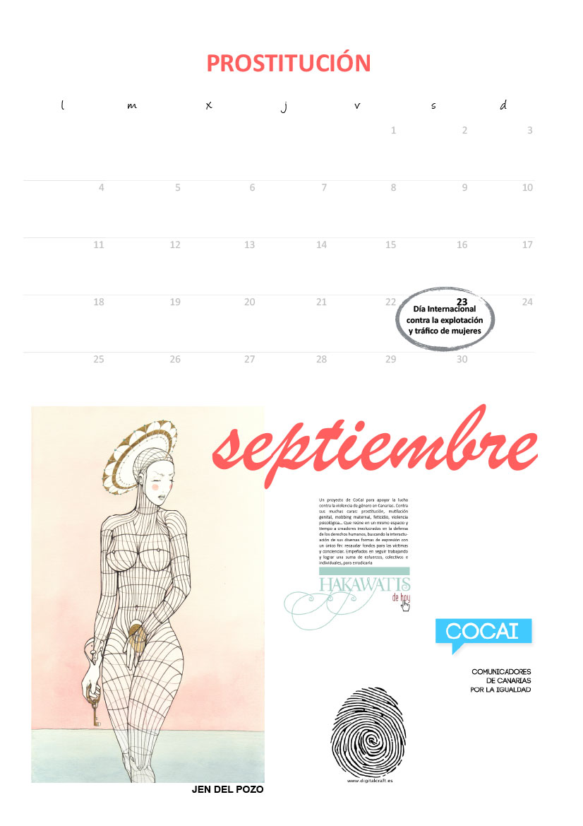 CoCaI presenta un calendario solidario contra el maltrato machista // CanariasCreativa.com