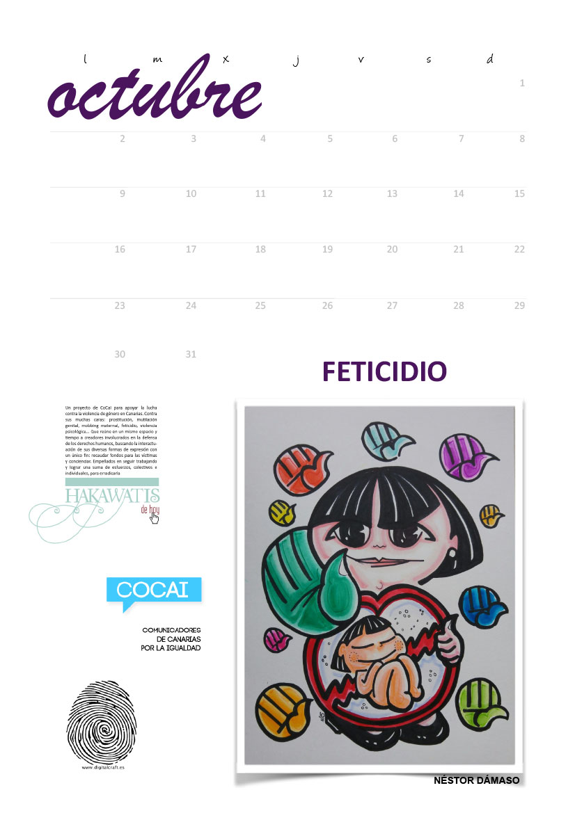 CoCaI presenta un calendario solidario contra el maltrato machista // CanariasCreativa.com