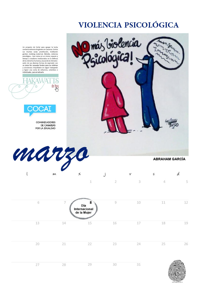 CoCaI presenta un calendario solidario contra el maltrato machista // CanariasCreativa.com