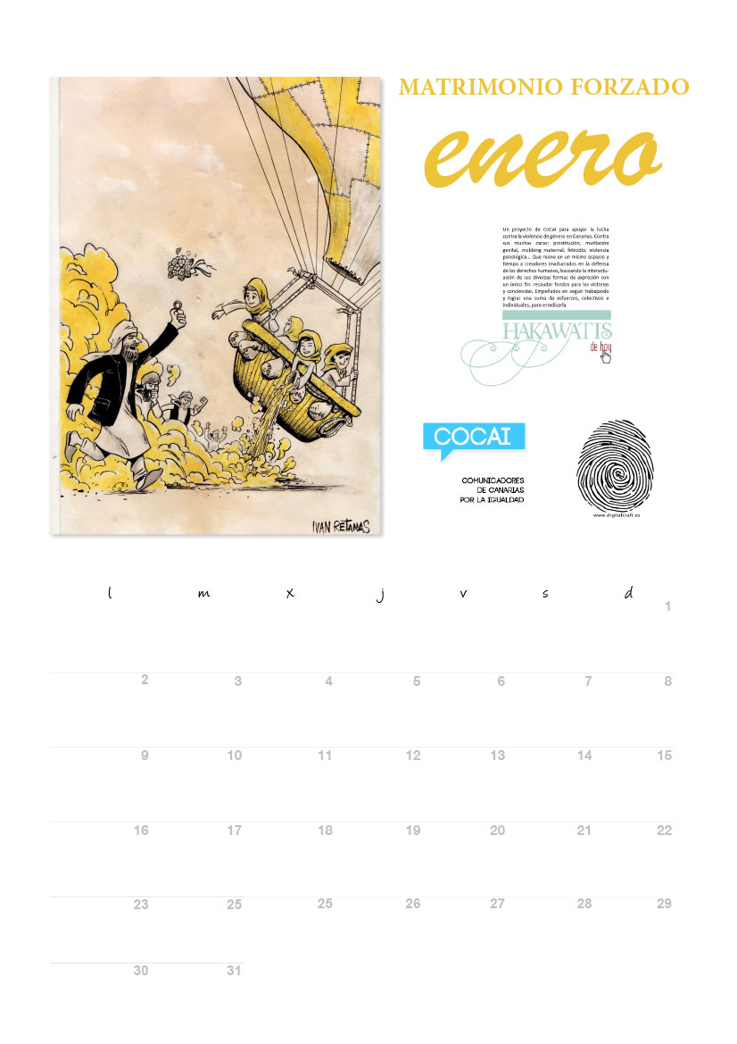 CoCaI presenta un calendario solidario contra el maltrato machista // CanariasCreativa.com
