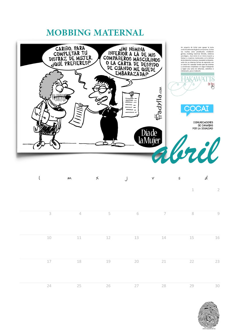 CoCaI presenta un calendario solidario contra el maltrato machista // CanariasCreativa.com