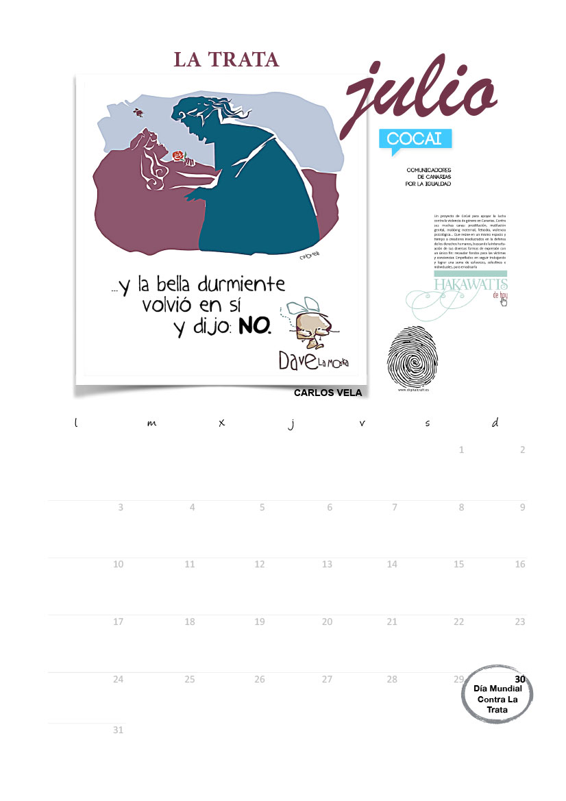 CoCaI presenta un calendario solidario contra el maltrato machista // CanariasCreativa.com