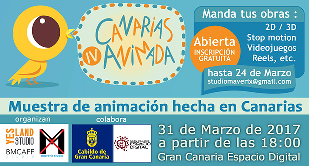 La IV Canarias Animada, muestra de animación hecha en Canarias, llega a Gran Canaria Espacio Digital // CanariasCreativa.com