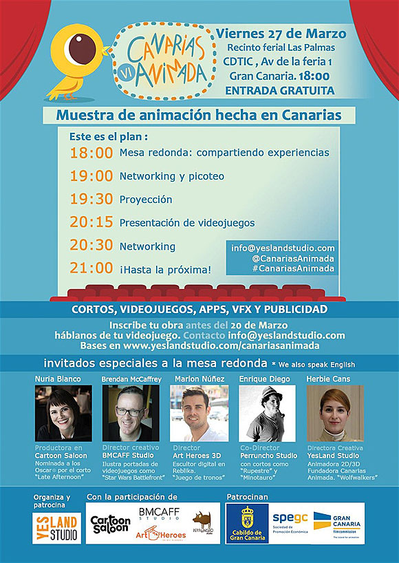 Llega la VI edición de «Canarias animada» el próximo 27 de marzo // CanariasCreativa.com