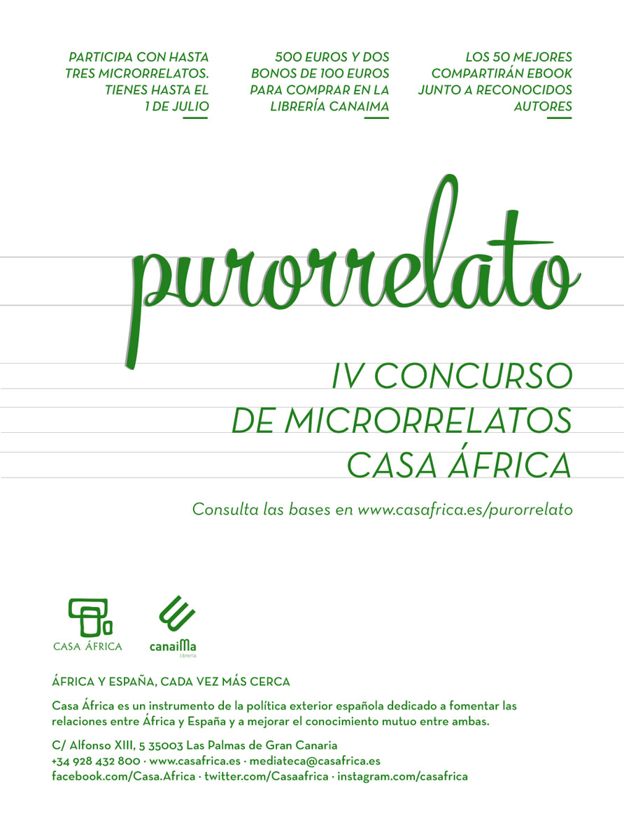 Purorrelato 2016. IV Concurso de microrrelatos de Casa África // CanariasCreativa.com