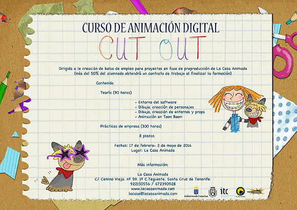 La Casa Animada organiza 'Curso de animación digital Cut Out' con opción a contrato laboral posterior