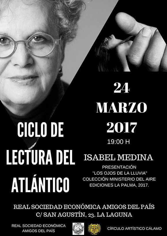 La poeta, ensayista y novelista Isabel Medina presenta su libro de poemas "Los ojos de la Lluvia" en el Ciclo de Lectura del Atlántico // CanariasCreativa.com