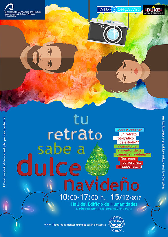 El Club Creativo de la ULPGC organiza “Tu Retrato sabe a Dulce Navideño”, a beneficio del Banco de Alimentos de Las Palmas // CanariasCreativa.com