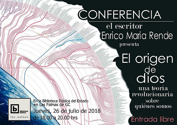 El próximo jueves, 26 de julio, el escritor Enrico Maria Rende presenta su teoría «Nueva Teodicea». // CanariasCreativa.com
