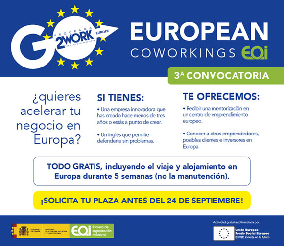 La Fundación EOI lanza la tercera convocatoria del programa: European Coworkings EOI // CanariasCreativa.com
