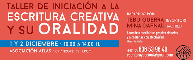 Taller de «Iniciación a la escritura creativa y su oralidad» en la Asociación Atlas Gran Canaria // CanariasCreativa.com