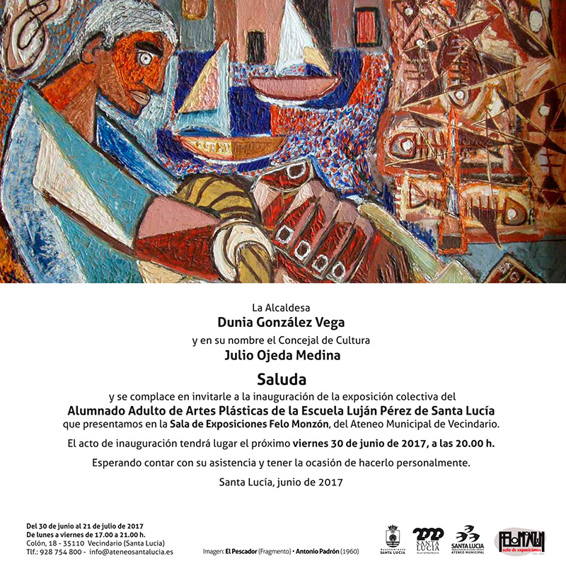 Muestra colectiva de dibujo y pinturas del alumnado de la Escuela Luján Pérez de Santa Lucía (GC) // CanariasCreativa.com