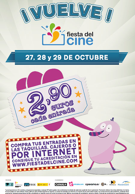 Vuelve la Fiesta del Cine, o cómo ir al cine por 2,90€ los días 27, 28 y 29 de octubre. // CanariasCreativa.com