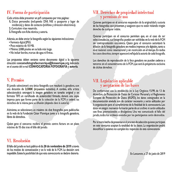 La Fundación César Manrique convoca un concurso de fotografía sobre la obra pública del artista, en el marco del centenario de su nacimiento // CanariasCreativa.com