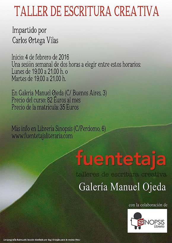 Taller de escritura creativa en Las Palmas - Carlos M. Ortega Vilas // CanariasCreativa.com