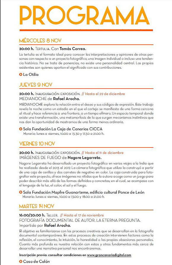 Gran Canaria Foto 17 ya tiene programa de actividades // CanariasCreativa.com