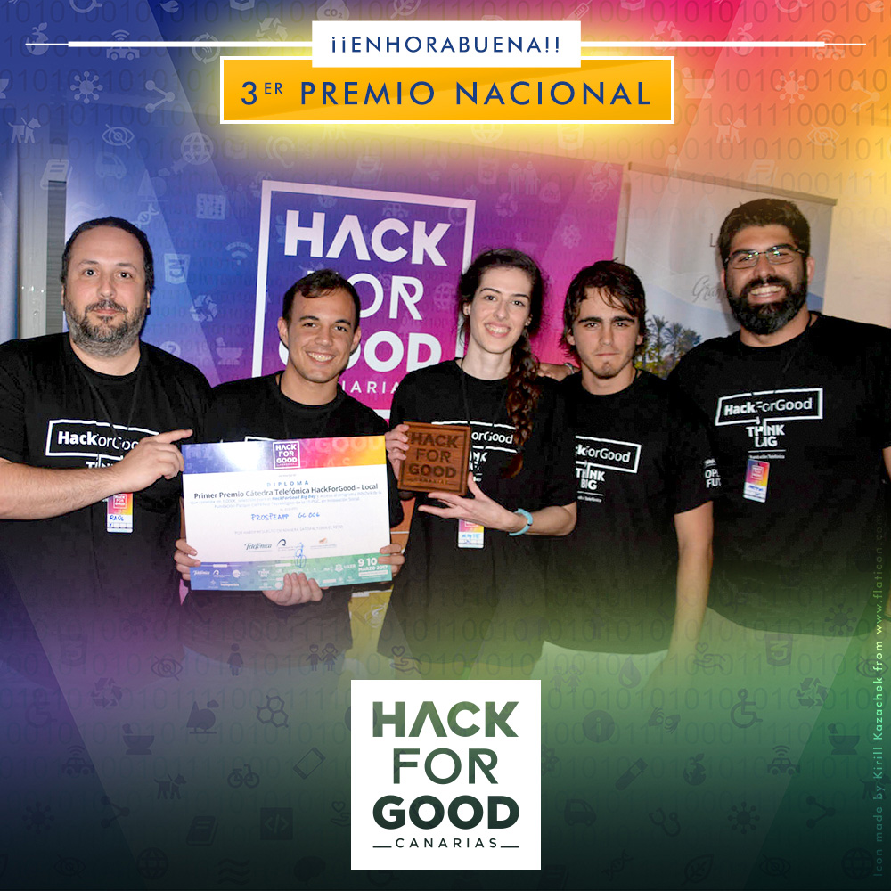 El primer premio de HackForGood Canarias obtiene el tercer premio en la convocatoria nacional // CanariasCreativa.com