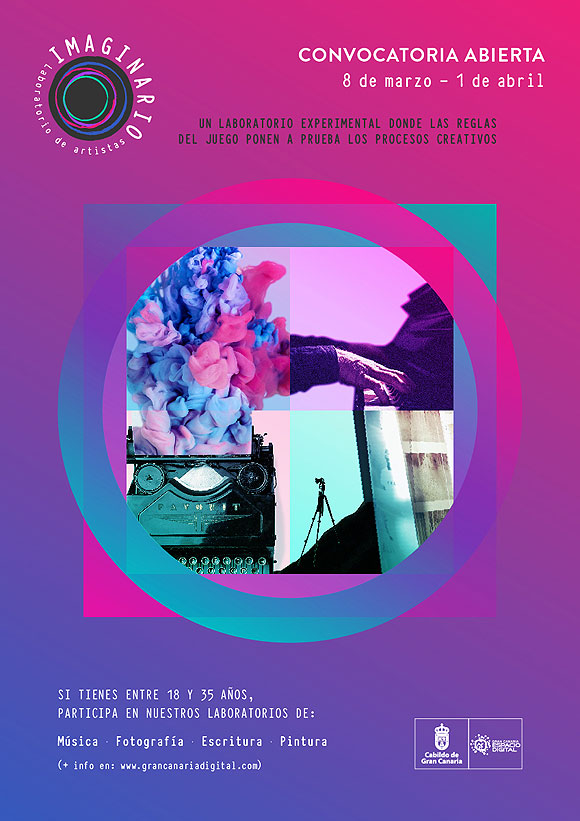 La Consejería de Cultura del Cabildo de Gran Canaria, a través de Gran Canaria Espacio Digital, convoca el taller para Laboratorio Imaginario. // CanariasCreativa.com