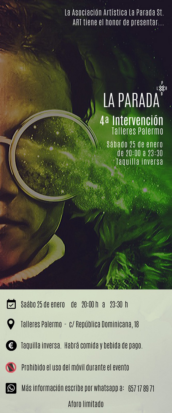 4° Intervención de «La Parada», mañana sábado 24 de enero en Talleres Palermo  // CanariasCreativa.com