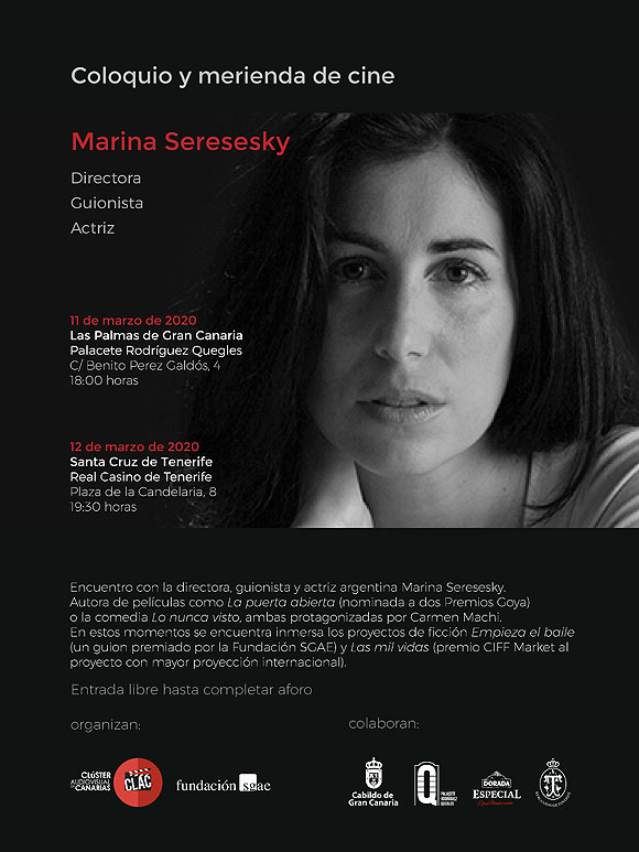 La directora argentina Marina Seresesky protagoniza el ciclo «Meriendas de Cine» // CanariasCreativa.com