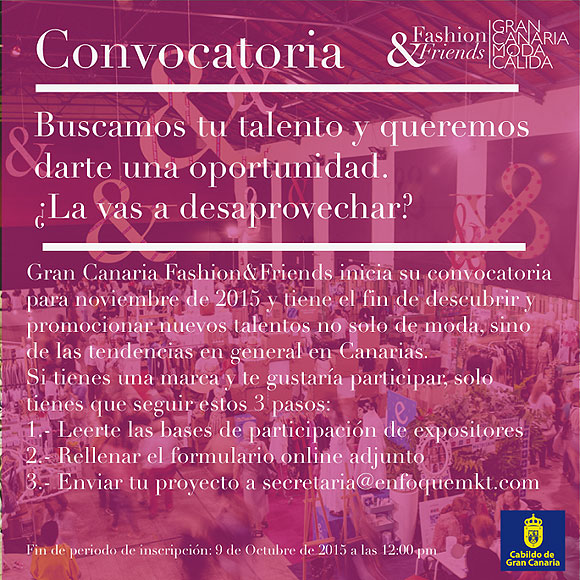 Gran Canaria Fashion & Friends inicia su convocatoria 2015 // CanariasCreativa.com