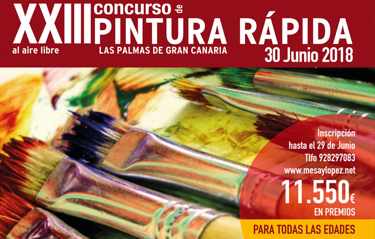 Convocado el XXIII Concurso de Pintura rápida al aire libre Las Palmas de Gran Canaria, para el próximo sábado 30 de junio. // CanariasCreativa.com