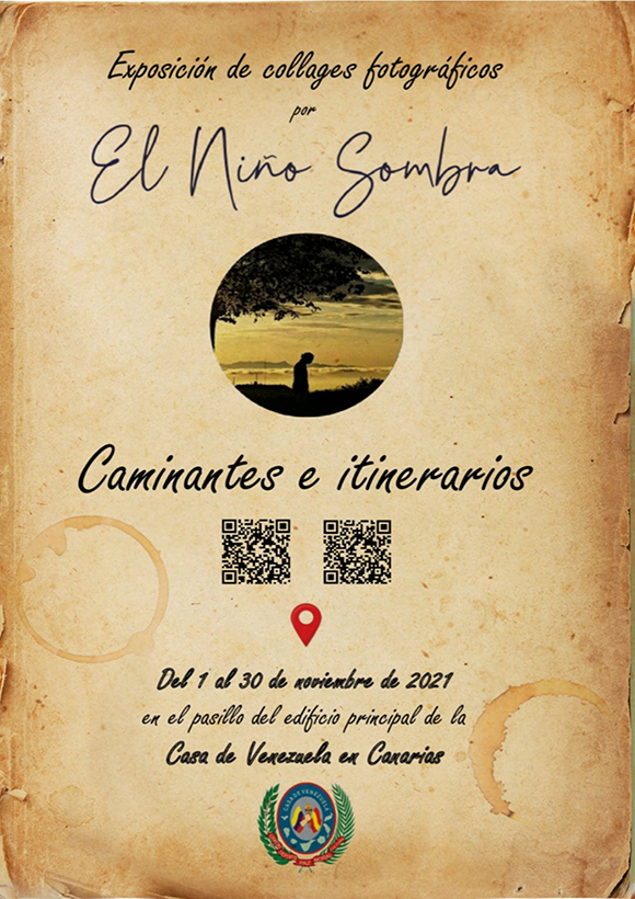 El Niño Sombra inaugura su primera exposición individual en la Casa de Venezuela en Canarias