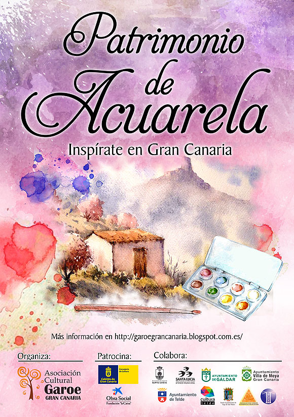 La Asociación Cultural Garoé en colaboración con los municipios de Telde, Santa Lucía, Gáldar, San Mateo y Moya ponen en marcha el programa Patrimonio de Acuarela. // CanariasCreativa.com