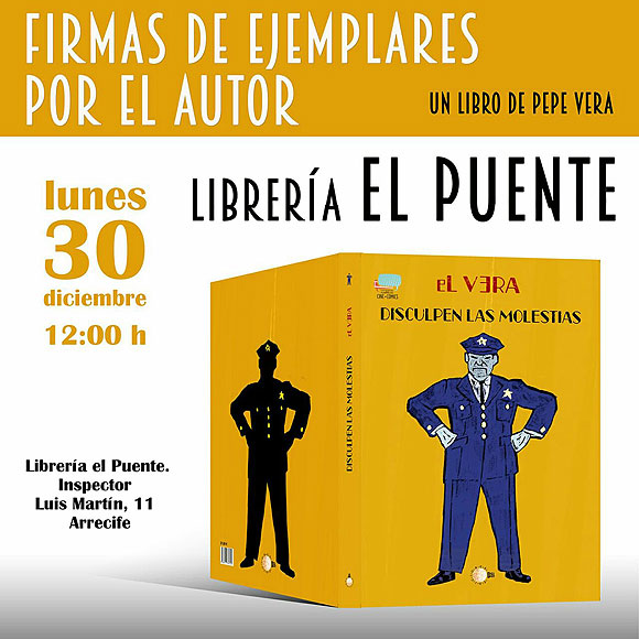 El artista multidisclinar Pepe Vera «El Vera» presenta este lunes 30 de diciembre su «Disculpen las molestias» en Arrecife de Lanzarote. // CanariasCreativa.com