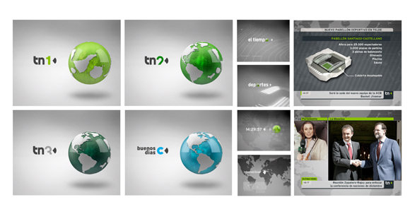 Paquete Gráfico del Telenoticias - Estudio Alejandro Gil
