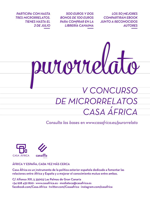Convocado Purorrelato 2017. V Concurso de microrrelatos de Casa África // CanariasCreativa.com