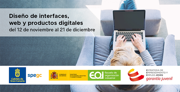 SPEGC y EOI anuncian un nuevo curso para desempleados de «Diseño de interfaces, web y productos digitales»