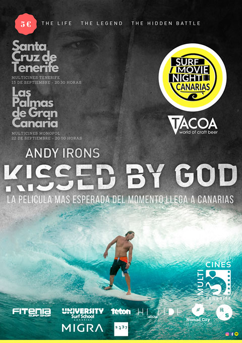 El estreno de la película «Andy Irons: Kissed by God« tendrá dos fechas en Canarias dentro de su tour mundial. // CanariasCreativa.com