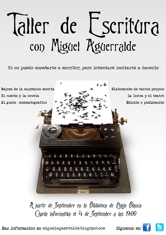 Comienza en septiembre la segunda edición del Taller de Escritura de Playa Blanca, con Miguel Aguerralde. // CanariasCreativa.com