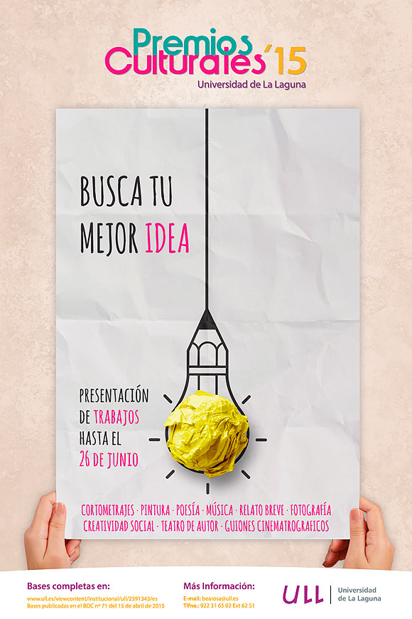 El plazo de presentación a los premios culturales de la Universidad de La Laguna finaliza este mes de junio // CanariasCreativa.com