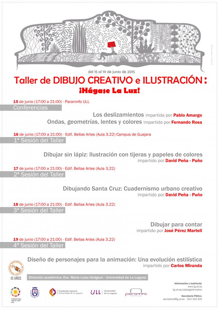 La sección de Bellas Artes de la ULL acogerá en junio el taller de dibujo creativo e ilustración '¡Hágase la luz!' // CanariasCreativa.com